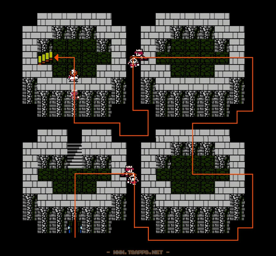 1階は隠し通路を抜けて2階へ!