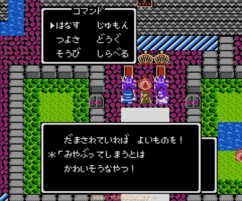 2匹の魔物に話しかけるとデビルロードとの戦闘へ