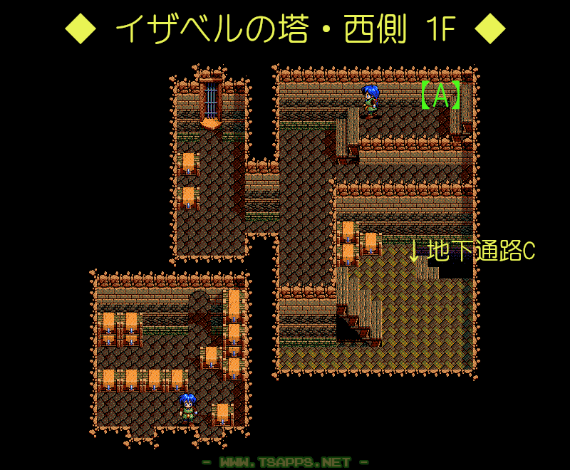 イザベルの塔・西側1F マップ