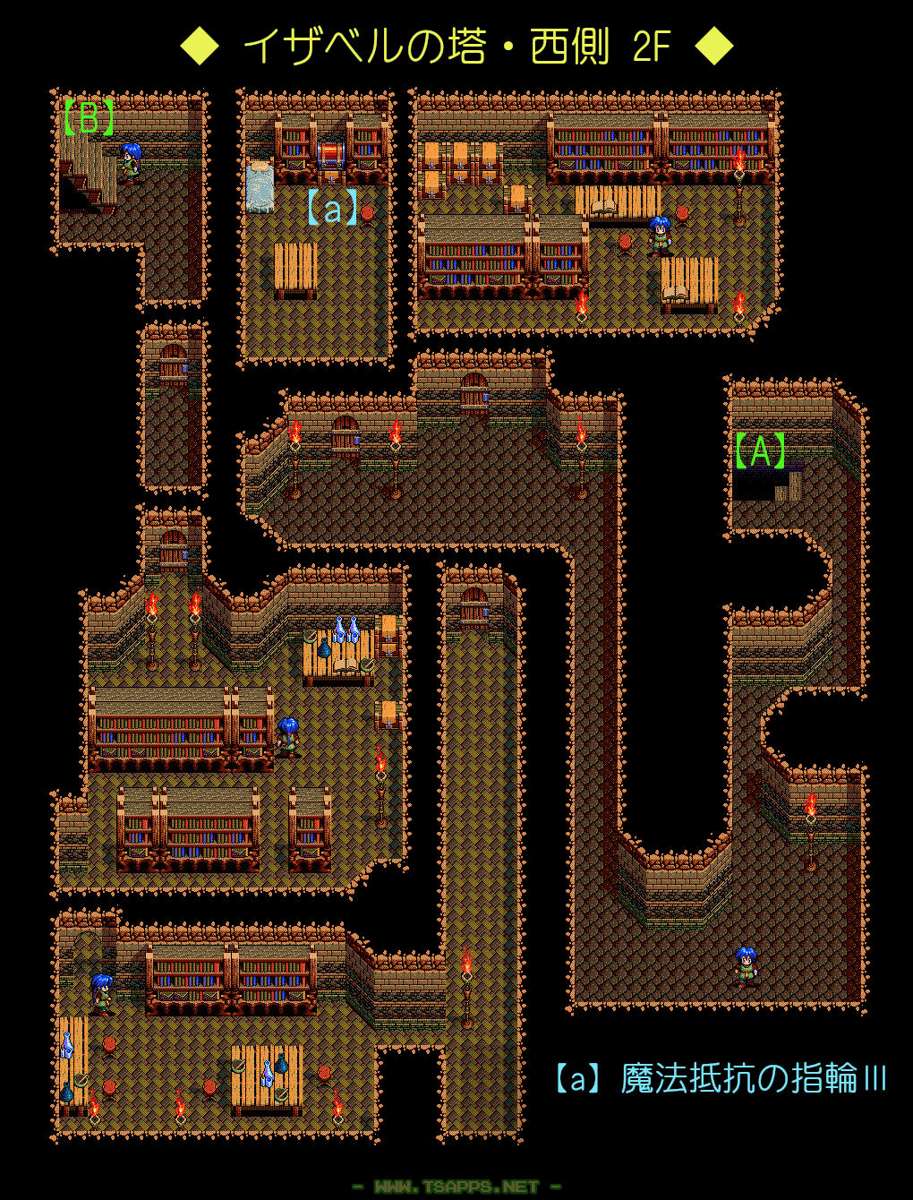 イザベルの塔・西側2F マップ