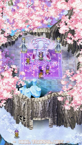 フルートを吹くと一斉に桜が開花！