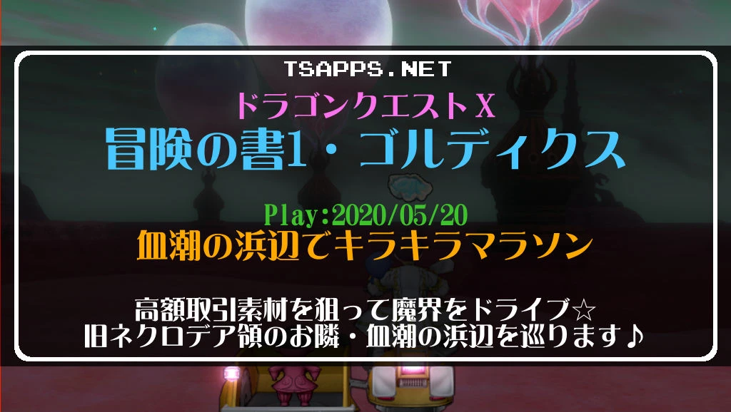 20200525 ドラクエ10日記・血潮の浜辺でキラキラマラソン