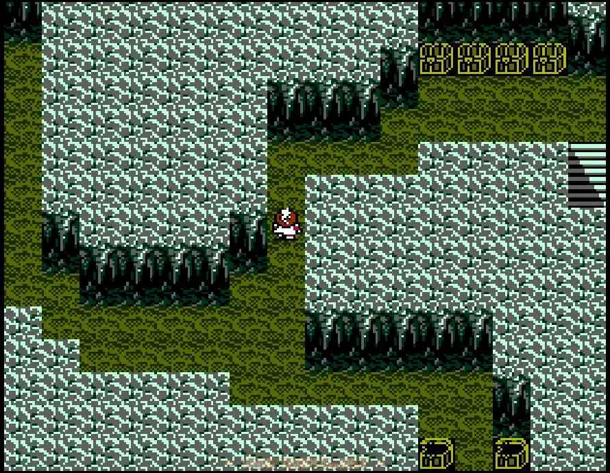 最初の分岐は南の宝箱を取ってから北へ