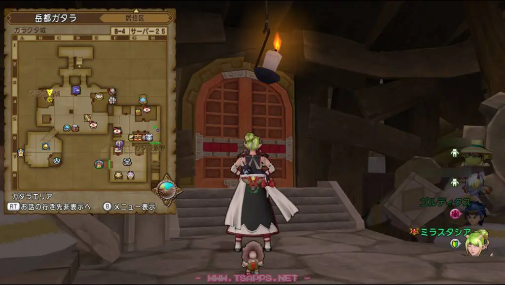 ガタラ外伝はガラクタ城でクエストを受けます