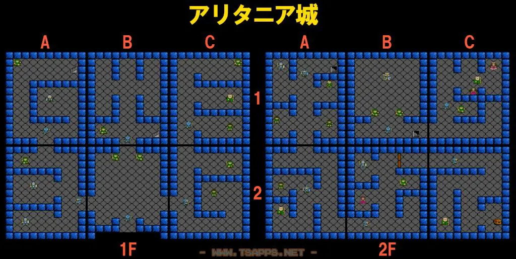 アリタニア城のマップ