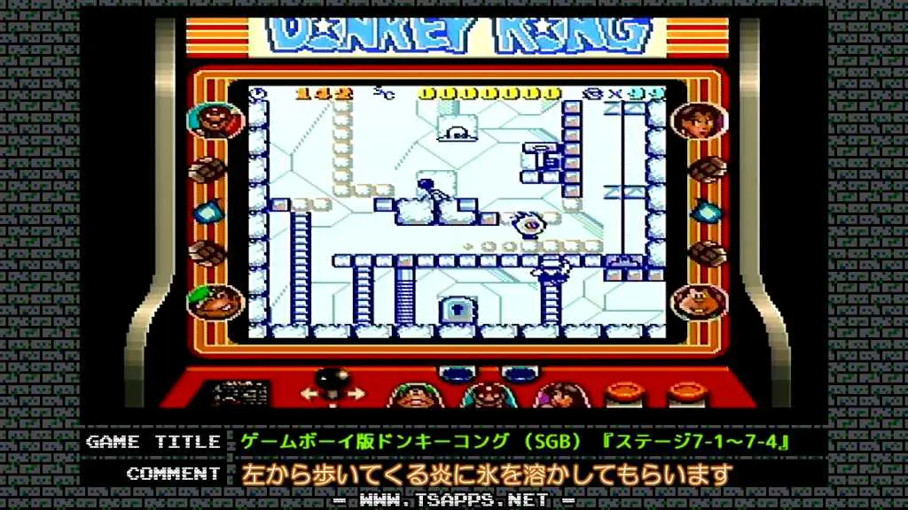 歩いてくる炎に氷ブロックを溶かしてもらおう