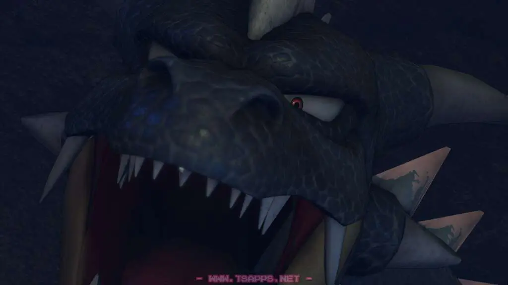 巨大なブラックドラゴンが襲いかかる！