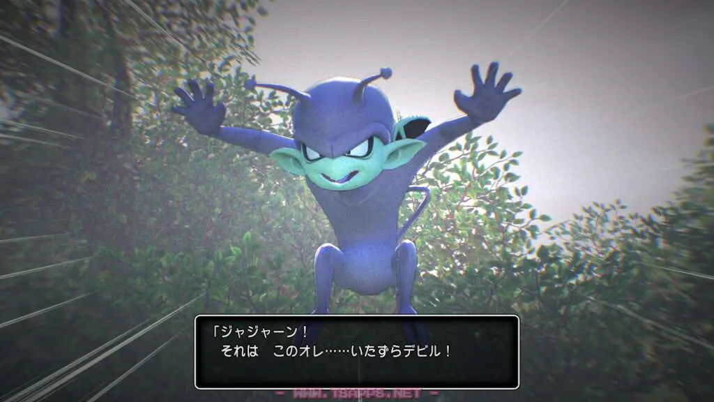 木こりがいたずらデビルの力でイヌの姿に