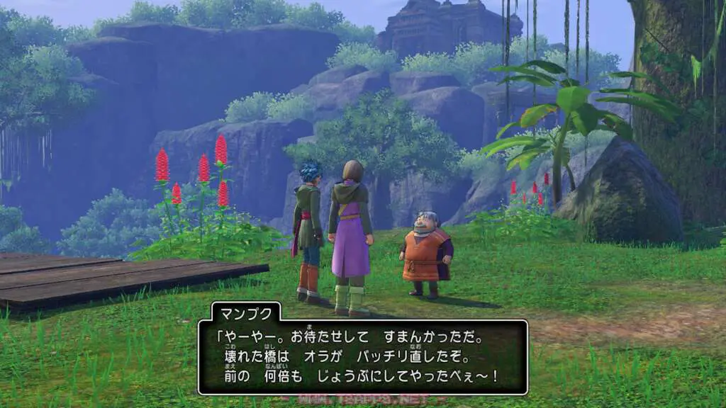 立派な橋を架けてくれた木こりとお別れ