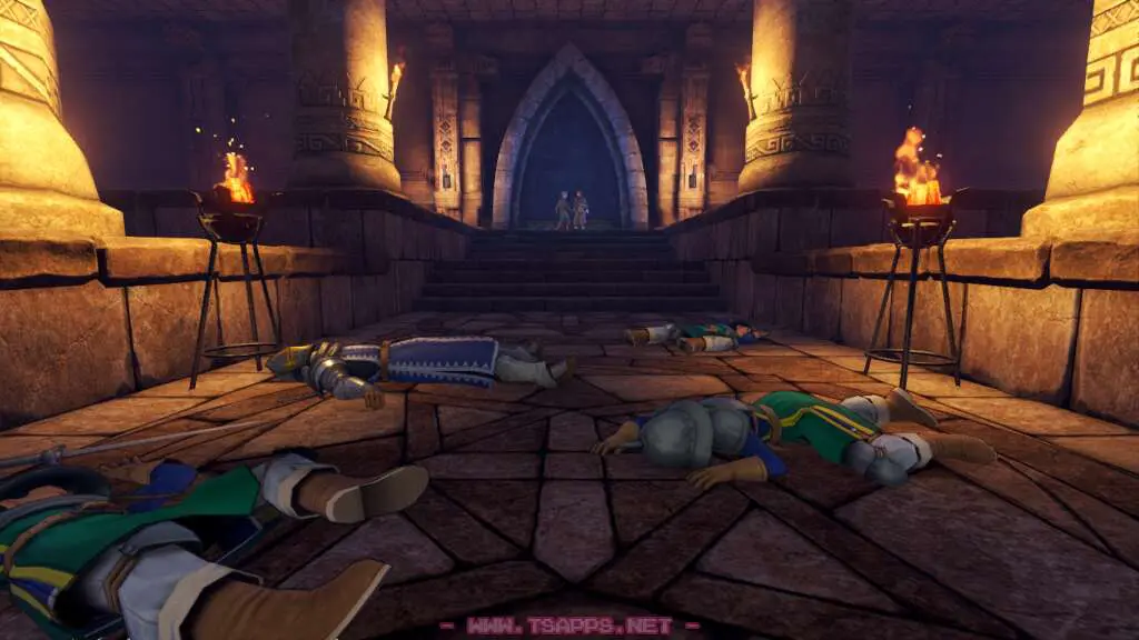 入ってすぐの場所で兵士たちが倒れていた