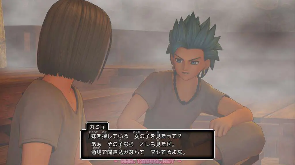 先に入っていたカミュとさっきの少女のことを話す