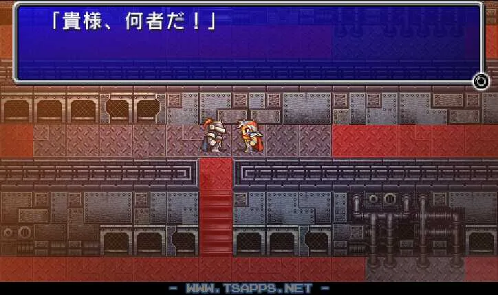 道を塞ぐ兵士に話しかけてバトル