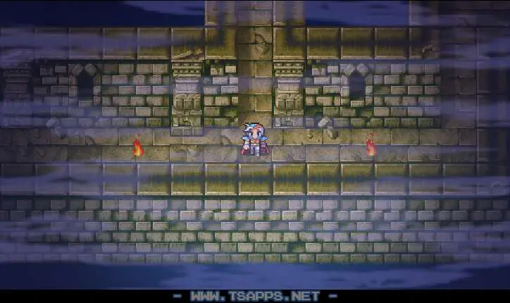 分岐で炎が分かれる場所では道を間違えるとモンスター出現