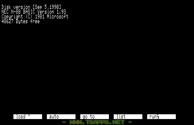 ディスクイメージを開くと自動でゲームが起動します