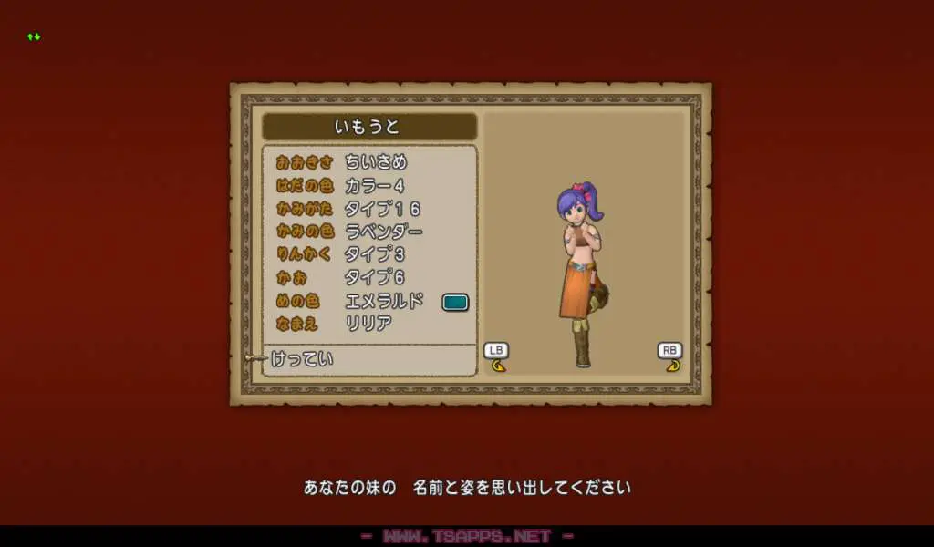 すっかり忘れていた妹の姿を再設定