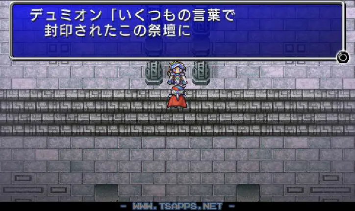 奥にいるデュミオンに2回話しかければバトル