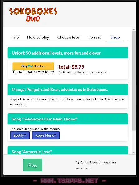有料版はPaypalを利用して$5.75で購入できます。
