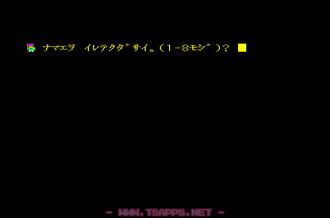 名前入力やファイルへの記録も問題無し