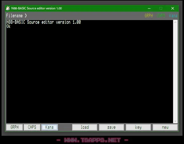 新たに作り始めたN88-BASICエディタ