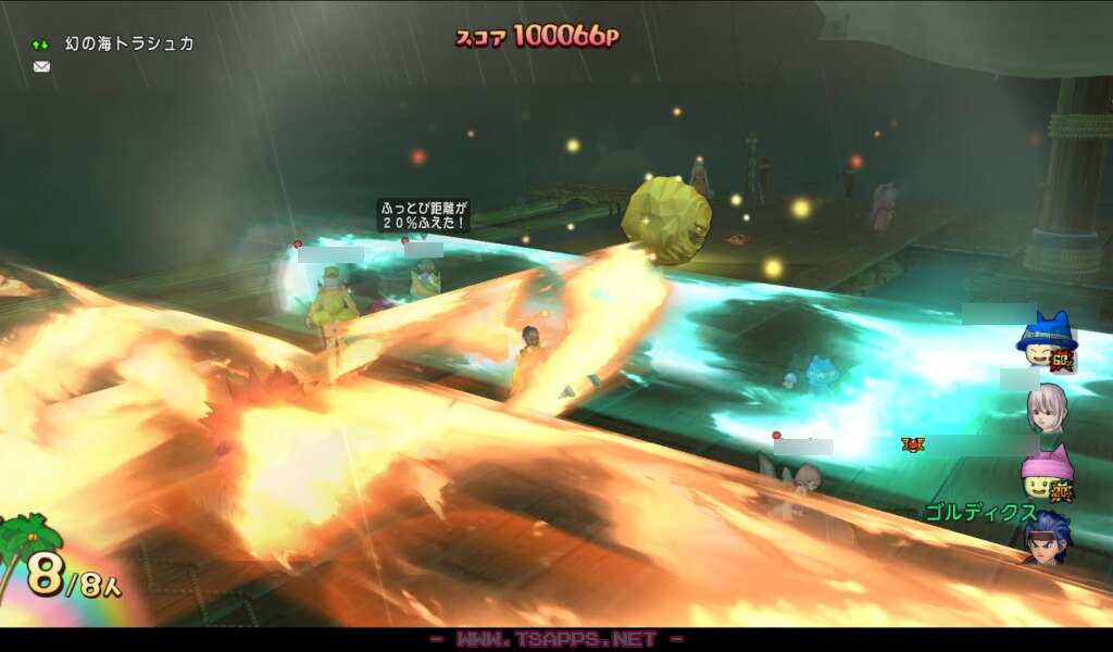 ドラゴン浮き輪で肉を取って数秒間無敵!