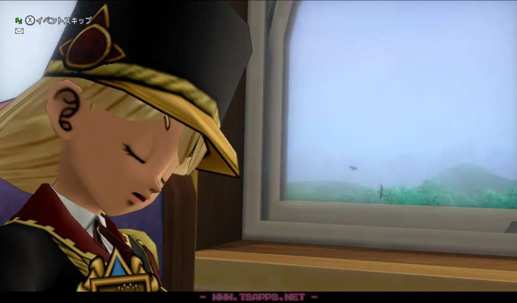 大地の箱舟でウトウトするメリーナ