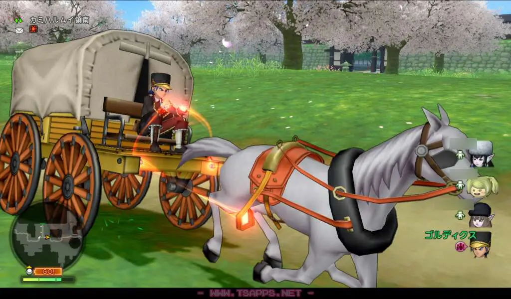 馬車で移動できるのは楽しいですね