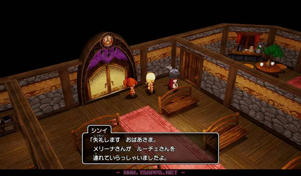 アバさまの部屋に向かうメリーナたち